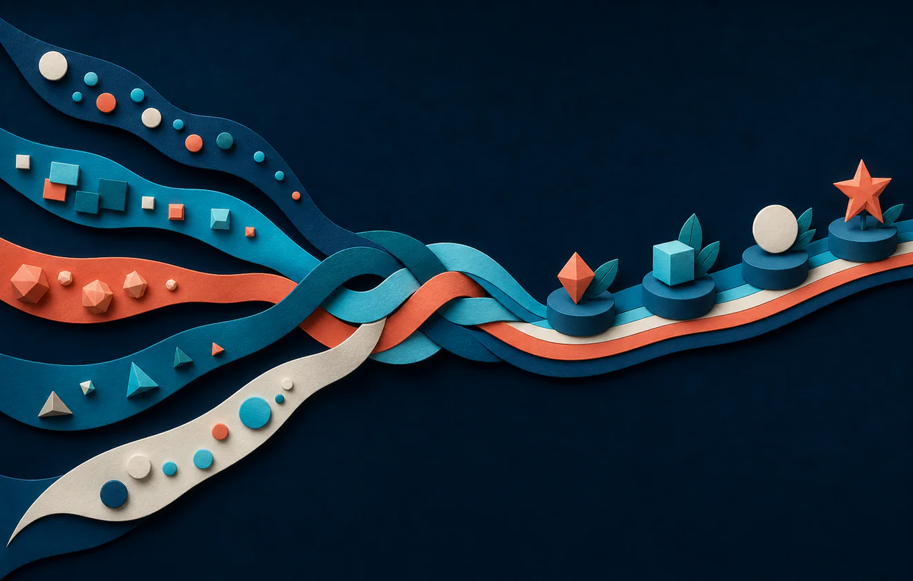 Fragmented signals braiding into one coordinated customer journey